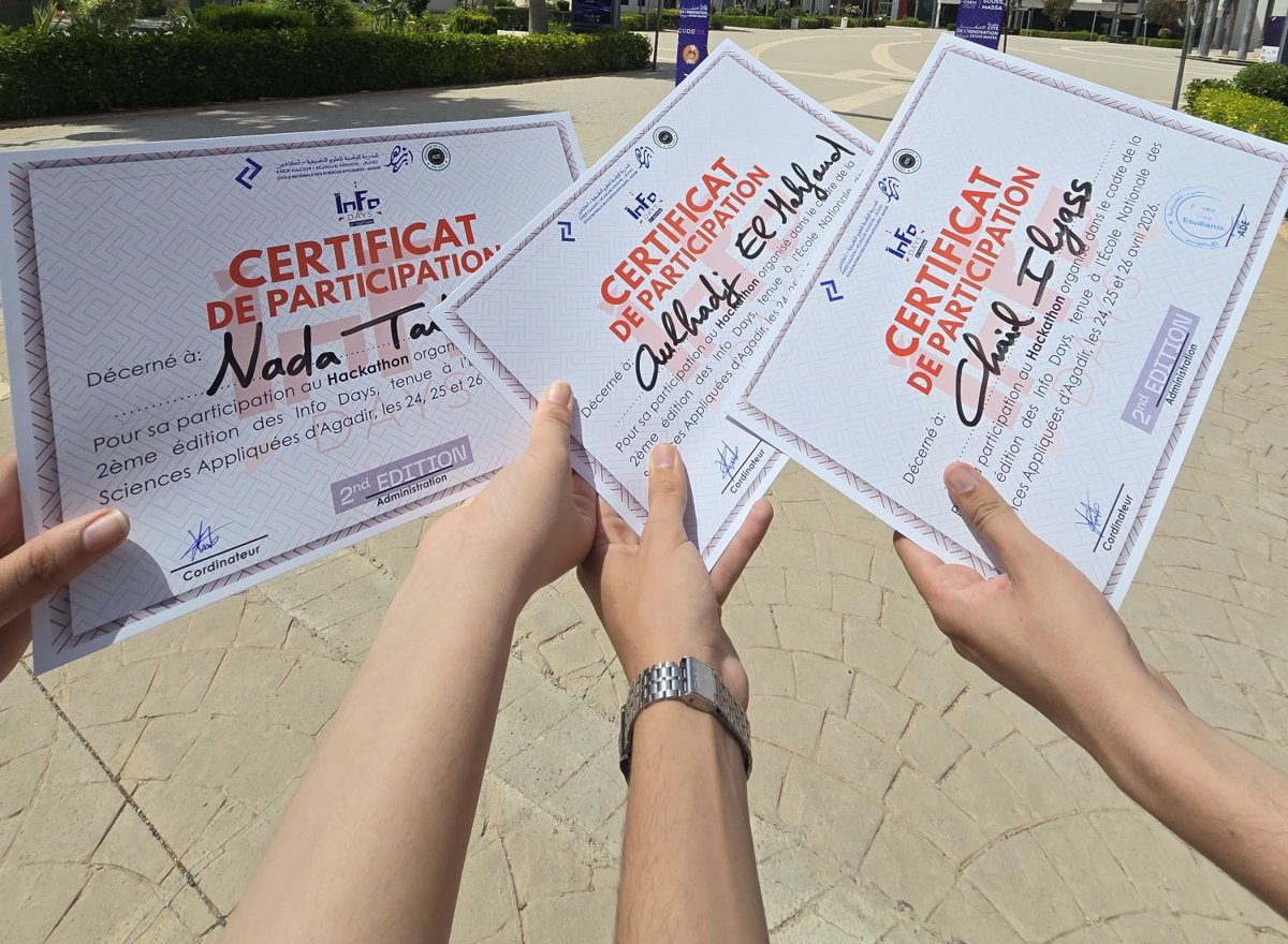 Info Days participation certificates