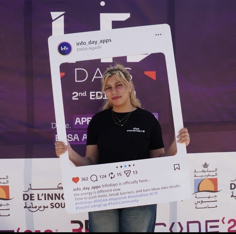 Nada at the Info Days photo frame