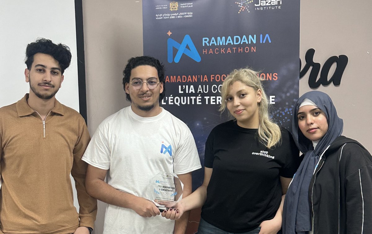 Team SoussFlow with the 2nd place trophy at Ramadan IA Agadir